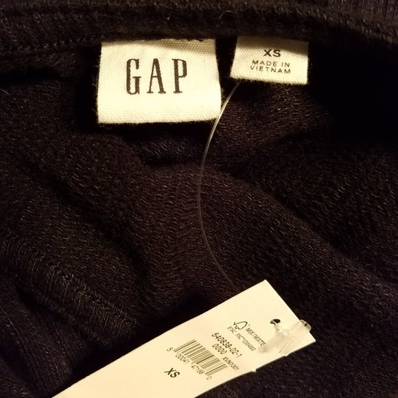 NWT Gap ribbed belt-tie tank jumpsuit, black, XS - Picture 4 of 11